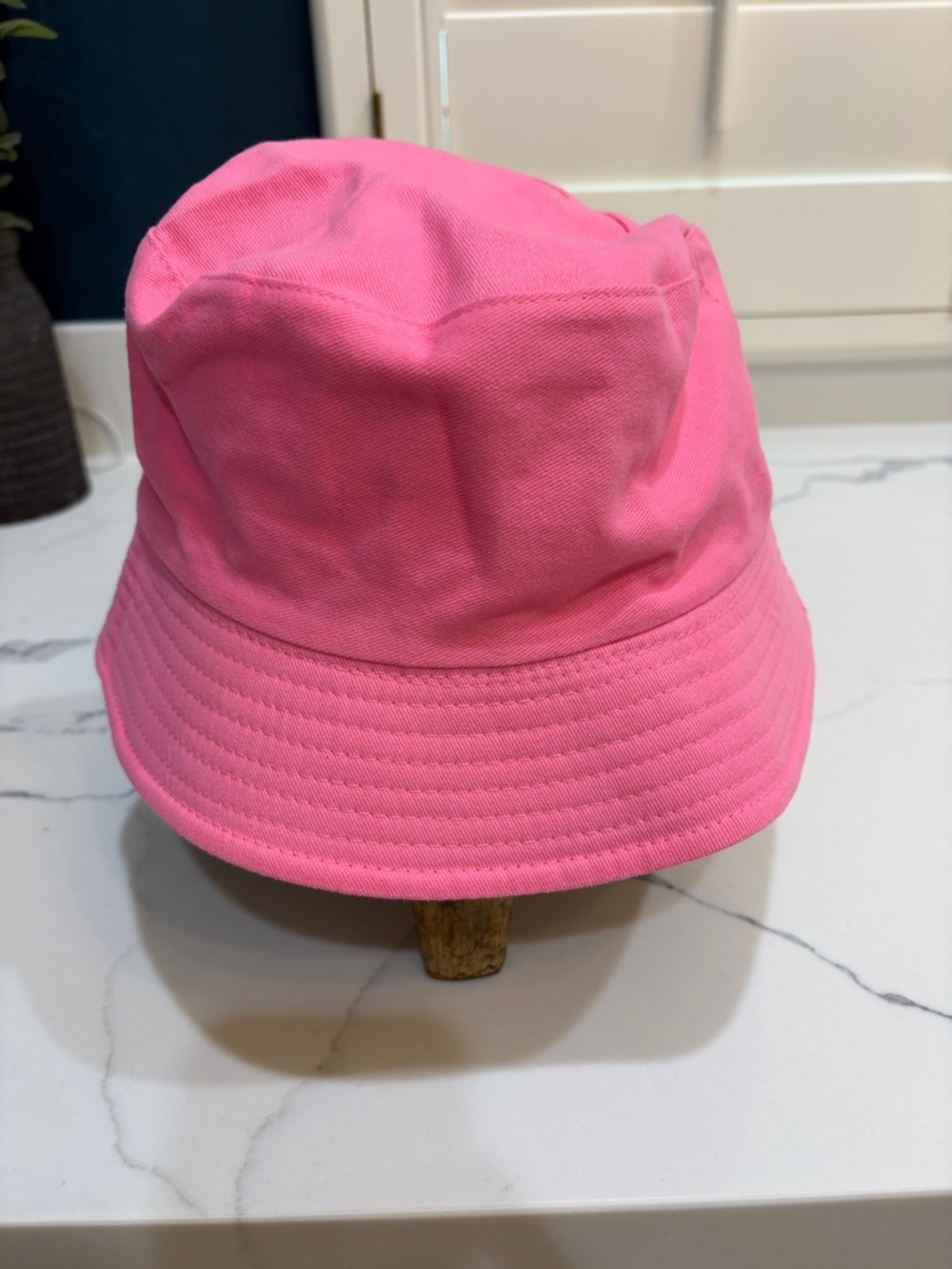 Pink bucket hat
